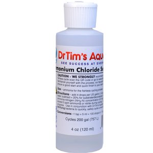 Dr. Tim's Aquatics Ammonium Chloride Solution Aquarium Cleaner, 4-fl oz bottle
