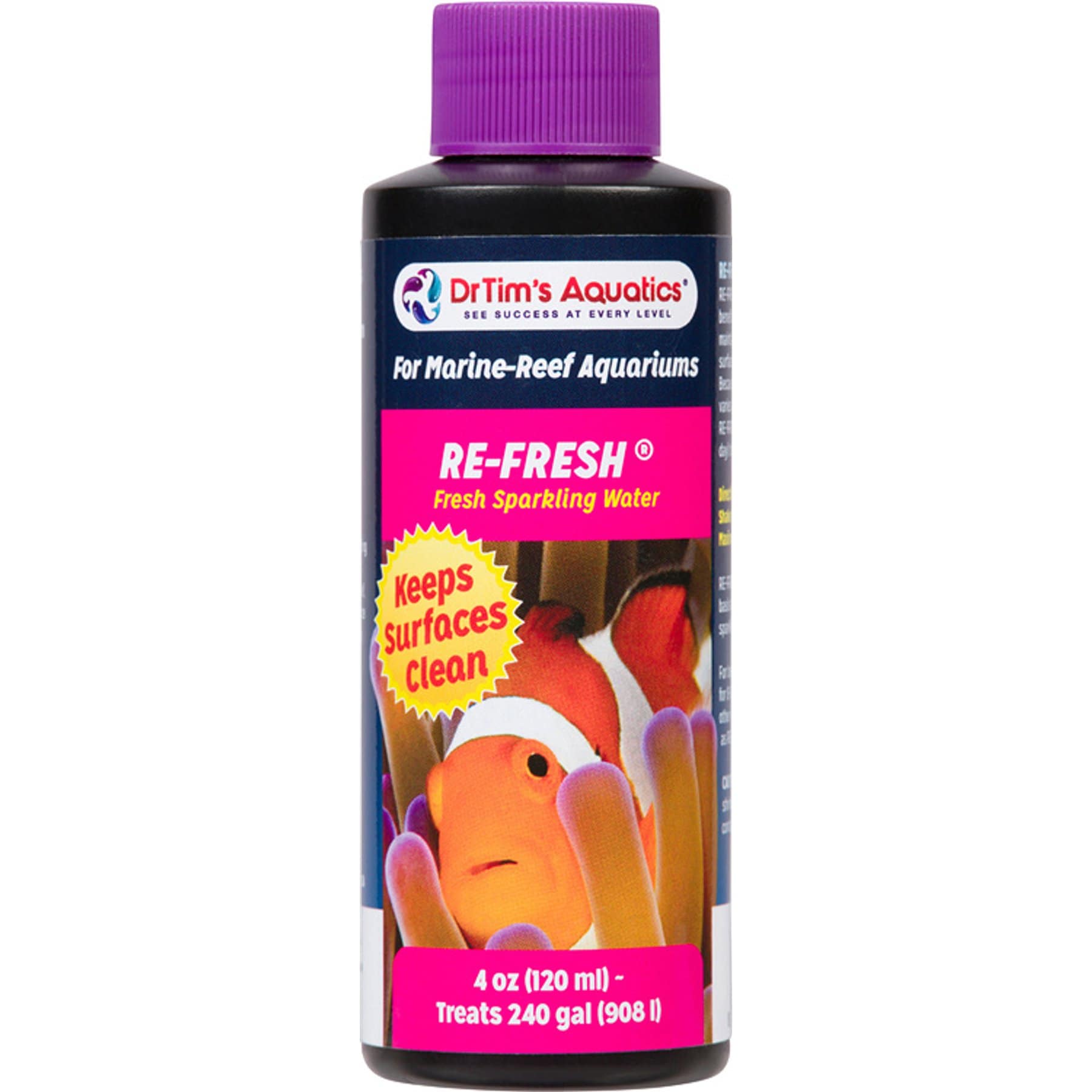 Dr. Tim's Aquatics Reef Re-Fresh Marine Aquarium Cleaner, 4-fl oz bottle