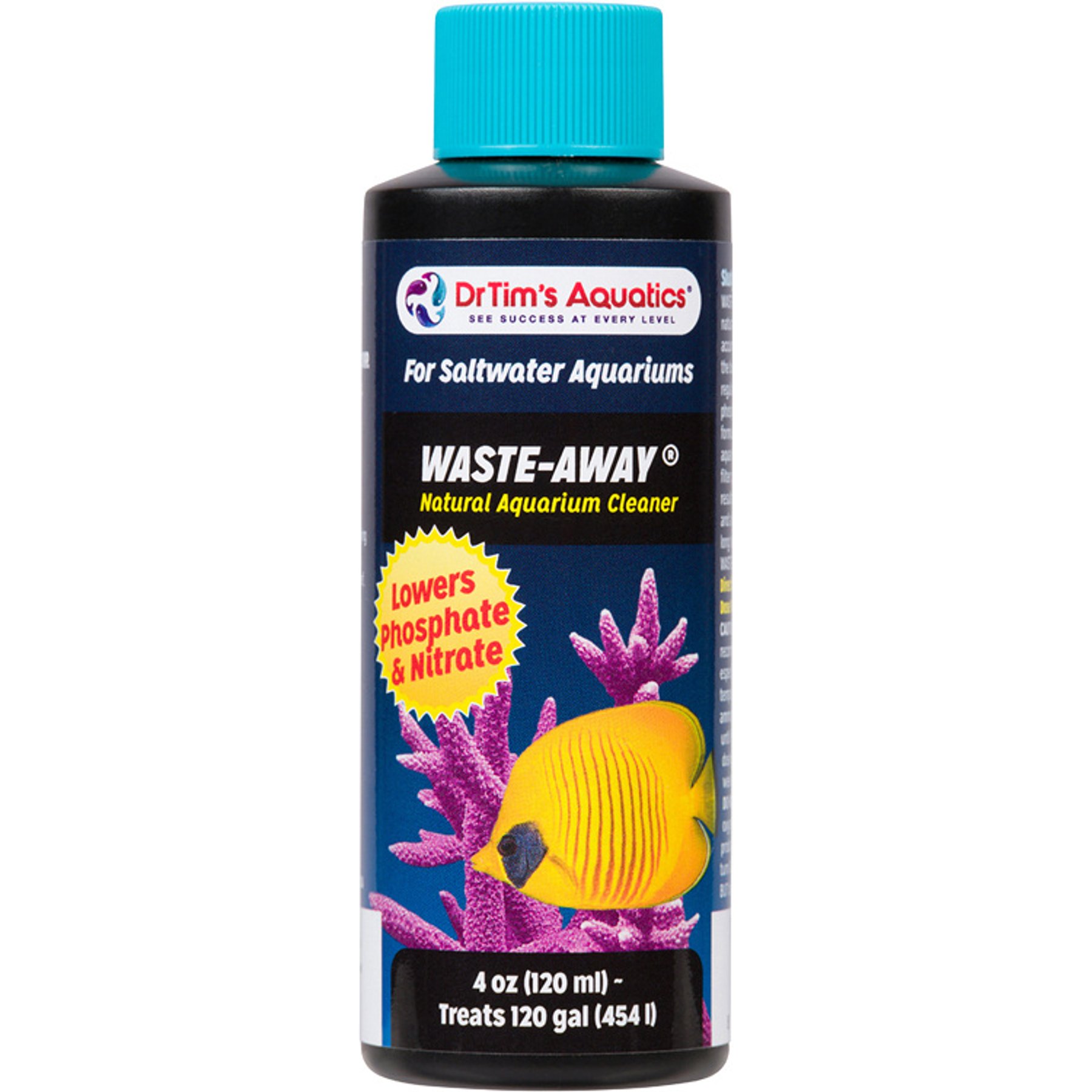 DrTim's Aquatics Waste-Away Saltwater Aquarium Cleaner, 4-fl oz bottle