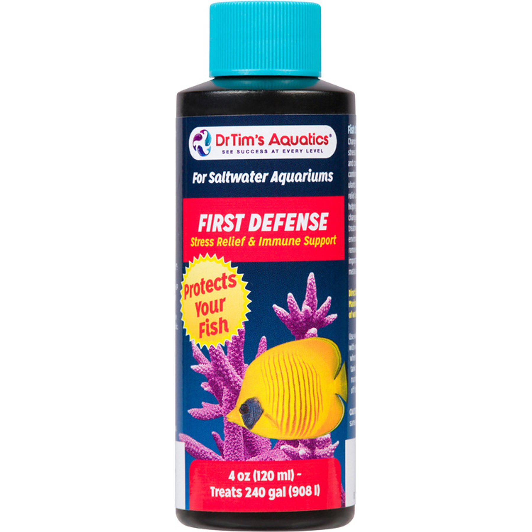 DrTim's Aquatics First Defense Saltwater Aquarium Cleaner, 4-fl oz bottle