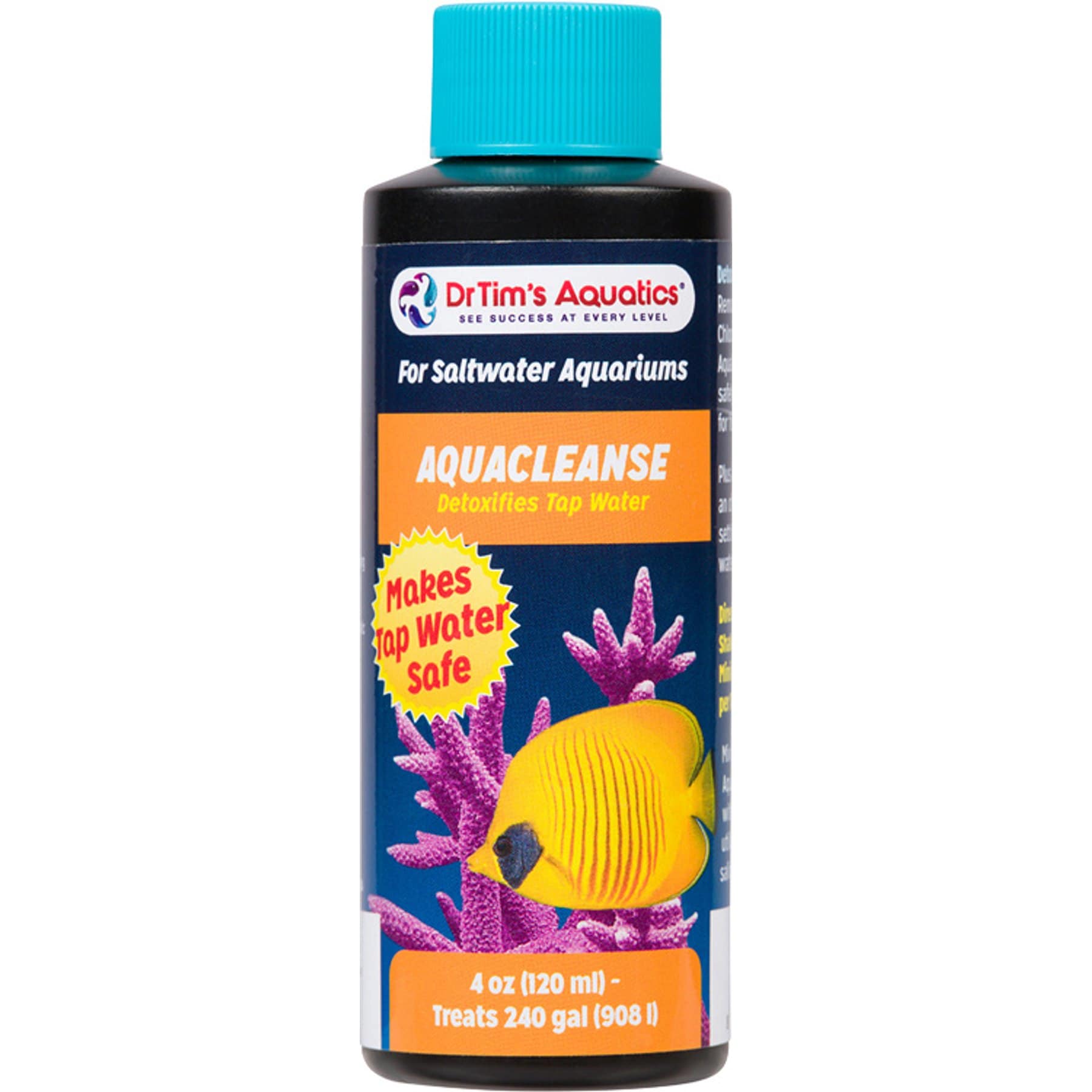 Dr. Tim's Aquatics AquaCleanse Saltwater Aquarium Cleaner, 4-fl oz bottle