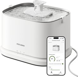 Petlibro Dockstream 2 Smart Stainless Steel Cat Water Fountain, White, 3-l slide 2 of 9