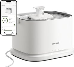Petlibro Dockstream 2 Smart Stainless Steel Cat Water Fountain, White, 3-l
