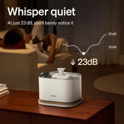 Petlibro Dockstream 2 Stainless Steel Cordless Rechargeable Cat Water Fountain, White, 3-l slide 2 of 8