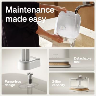 Show full view: Petlibro Dockstream 2 Stainless Steel Cordless Rechargeable Cat Water Fountain, White, 3-l slide 3 of 10