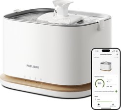 Petlibro Dockstream 2 Stainless Steel Cordless Rechargeable Cat Water Fountain, White, 3-l