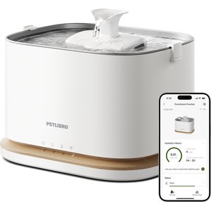 Petlibro Dockstream 2 Stainless Steel Cordless Rechargeable Cat Water Fountain, White, 3-l