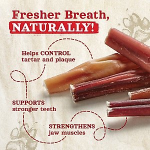 Natural Farm Odor Free 6-inch Bully Stick Dog Chews, 15 count