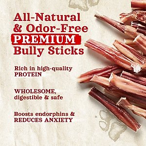 Natural Farm Odor Free 6-inch Bully Stick Dog Chews, 15 count