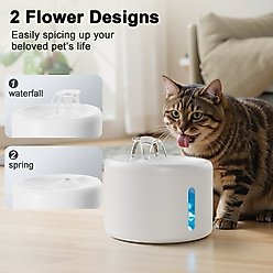 Casfuy W9 Enhanced KDF Multi-Layer Filtration Quiet Dog & Cat Water Fountain, White, 85-oz slide 2 of 7