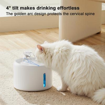 Show full view: Casfuy W9 Enhanced KDF Multi-Layer Filtration Quiet Dog & Cat Water Fountain, White, 85-oz slide 6 of 7