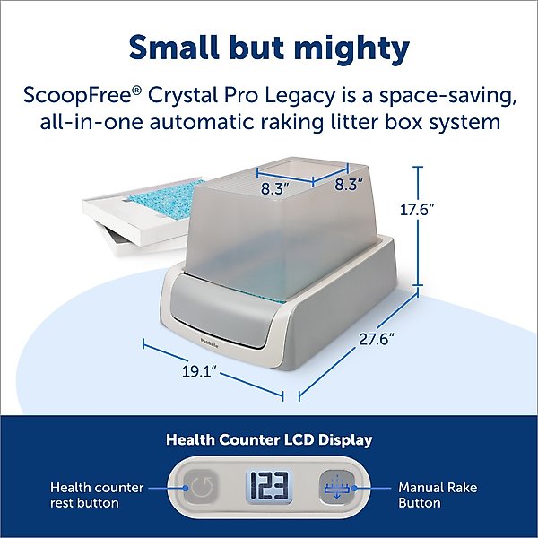 Show full view: PetSafe ScoopFree Crystal Pro Legacy Top Entry Self-Cleaning Cat Litter Box slide 3 of 10