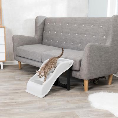 Show full view: TRIXIE 3 Step Pet Stairs Lightweight Collapsible Easy to Store Non-Slip Treads Cat & Dog Stairs, Gray slide 5 of 7