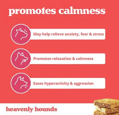 Show full view: Heavenly Hounds Relaxation Square Peanut Butter Flavor Stress & Anxiety Relief Dog Supplement, 12 count slide 4 of 10