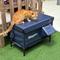Show in main carousel: Wagstro Elevated Foam Panel Rain Roof Heavy Duty Polyester Outdoor Heated Cat House, Blue, Large slide 2 of 5