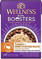 Wellness Bowl Boosters Hearty Toppers Turkey Wet Dog Toppers, 5.5-oz bag, 12 count slide 1 of 8