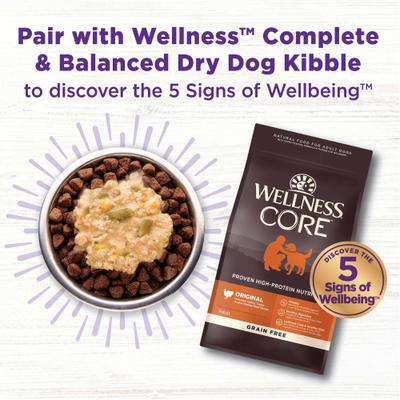 Show full view: Wellness Bowl Boosters Hearty Toppers Chicken Wet Dog Toppers, 5.5-oz bag, 12 count slide 7 of 11