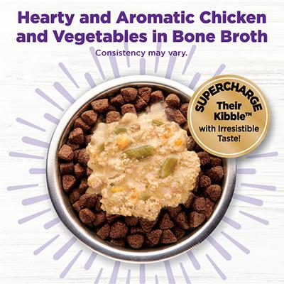 Show full view: Wellness Bowl Boosters Hearty Toppers Chicken Wet Dog Toppers, 5.5-oz bag, 12 count slide 3 of 11