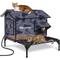 Show in main carousel: Wagstro Cozy Polyester Outdoor Heated Cat House with Raised Deck, Rainproof Roof & Thermal Pad, Large, Black slide 1 of 6