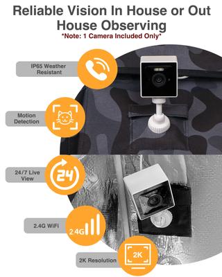 Show full view: Wagstro Camera Ready Interior Rainproof One-Way Exit Panel Polyester Outdoor Heated Cat House, Large, Black slide 6 of 6