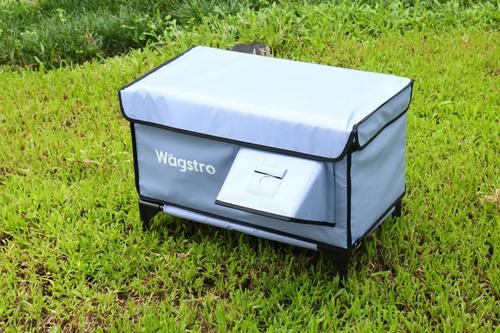 Show full view: Wagstro Elevated Foam Panel Rain Roof Heavy Duty Polyester Outdoor Heated Cat House, Large, Blue slide 3 of 10