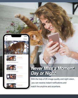 Show full view: Furventi Camera Enabled Waterproof Insulated Polyester Outdoor Heated Cat House, Large, Grey slide 9 of 9