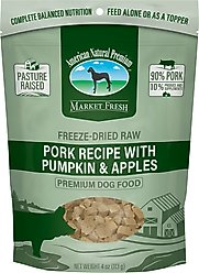 American Natural Premium Market Fresh Pork with Pumpkin & Apples Freeze-Dried Dog Food, 16-oz bag