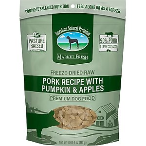 American Natural Premium Market Fresh Pork with Pumpkin & Apples Freeze-Dried Dog Food, 4-oz bag