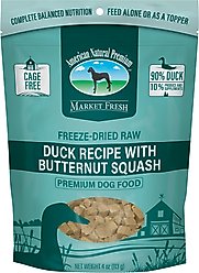 American Natural Premium Market Fresh Duck with Butternut Squash Freeze-Dried Dog Food, 16-oz bag