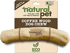 Natural Pet Coffee Wood Tough Dog Chew Toy, Brown, Small