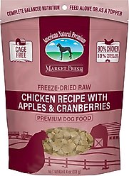 American Natural Premium Market Fresh Chicken with Apples & Cranberries Freeze-Dried Dog Food, 16-oz bag