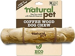 Natural Pet Coffee Wood Tough Dog Chew Toy, Brown, Large
