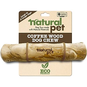 Natural Pet Coffee Wood Tough Dog Chew Toy, Brown, Large