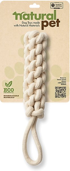 Show full view: Natural Pet Dog Rope Tug Toy, White slide 1 of 2