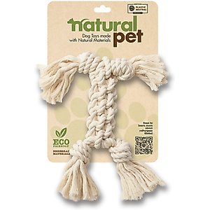 Natural Pet Rope Bone Dog Toy, White