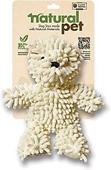 Natural Pet Bear Squeaky Nubs Dog Plush Toy, White