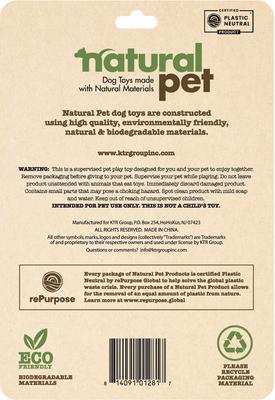 Show full view: Natural Pet Bear Squeaky Nubs Dog Plush Toy, White slide 2 of 4