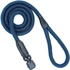 HOOZA Quick Clip Rope Dog Leash, Blue, Small: 5-ft long, 2/5-in wide