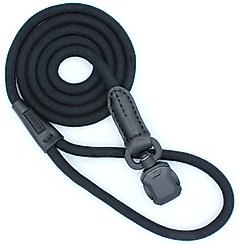 HOOZA Quick Clip Rope Dog Leash, Black, Small: 5-ft long, 2/5-in wide