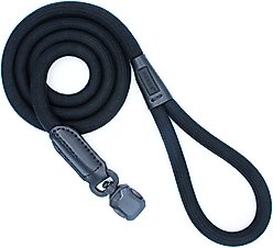 HOOZA Quick Clip Rope Dog Leash, Black, Medium: 5-ft long, 9/16-in wide