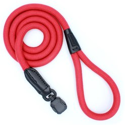 HOOZA Quick Clip Rope Dog Leash, Red, Medium: 5-ft long, 9/16-in wide