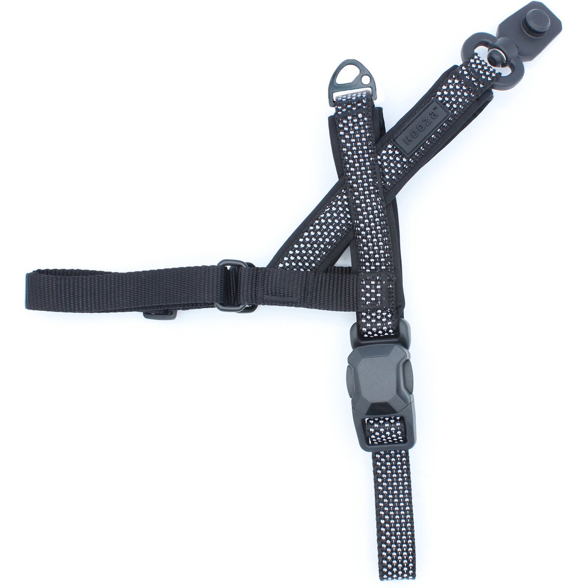 HOOZA Quick Clip One Click Dog Harness, Black, Large: 37 to 36-in chest
