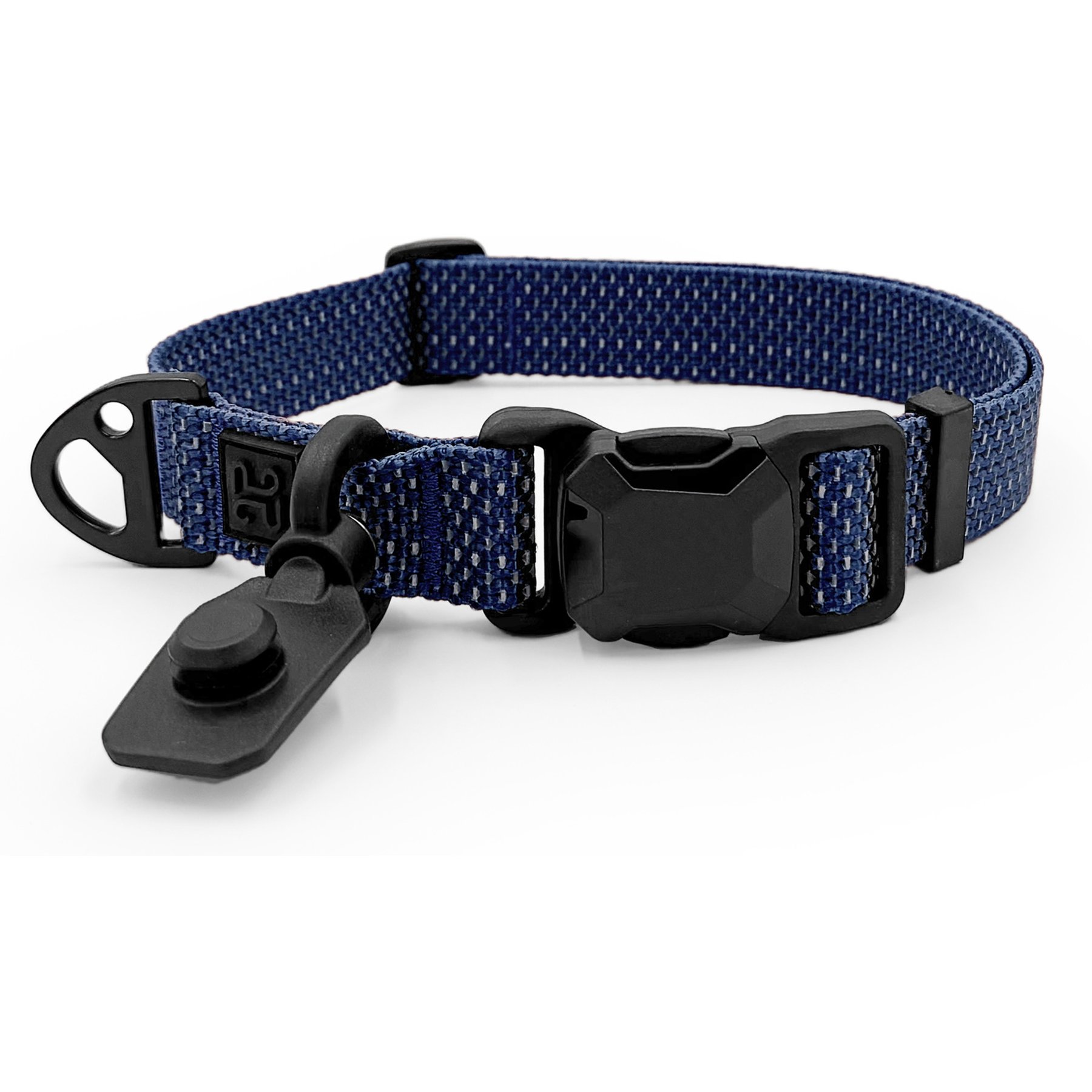 HOOZA Quick Clip Dog Collar, Blue, Small: 9 to 14-in neck, 5/8-in wide