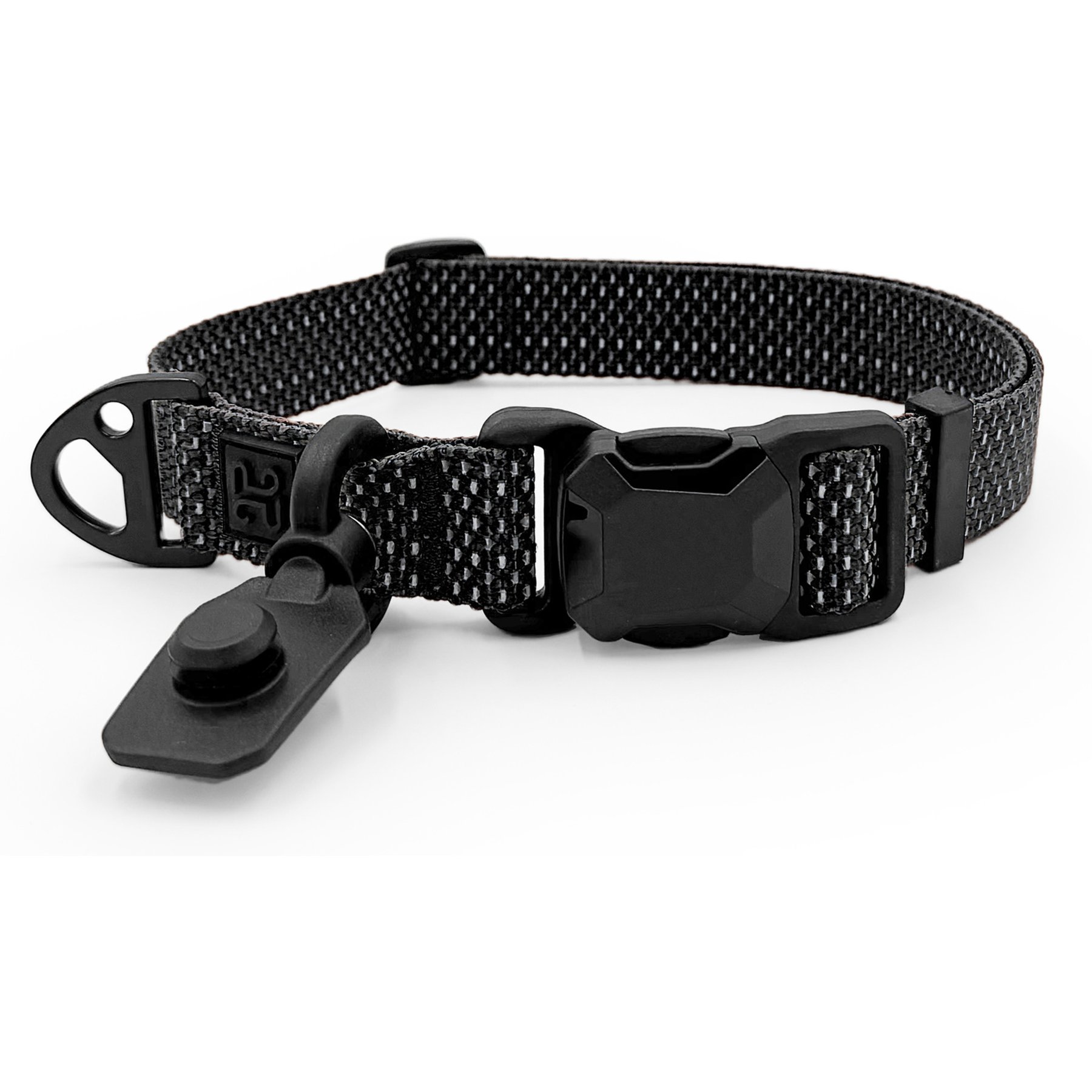 HOOZA Quick Clip Dog Collar, Black, Medium: 14 to 20-in neck, 3/4-in wide