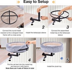 Chumajor 360° Rotating & Adjustable Cat Desk Bed, Grey slide 2 of 7