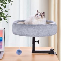Chumajor 360° Rotating & Adjustable Cat Desk Bed, Grey