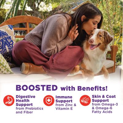 Show full view: Wellness Bowl Boosters Hearty Toppers Beef Wet Dog Toppers, 5.5-oz bag, 12 count slide 4 of 11