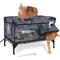 Show in main carousel: Wagstro Camera Ready Interior Rainproof One-Way Exit Panel Polyester Outdoor Heated Cat House, Large, Black slide 1 of 6