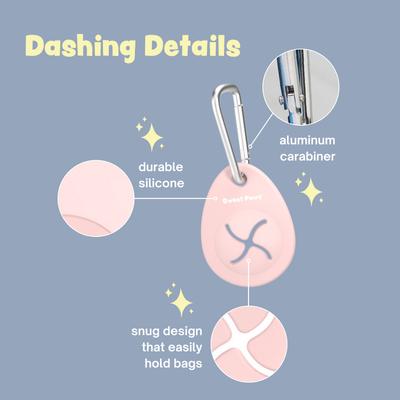 Show full view: Sweet Paws Bag Charm Hands-Free Used Dog Poop Bag Carrier, Glacier, 1 count slide 3 of 11