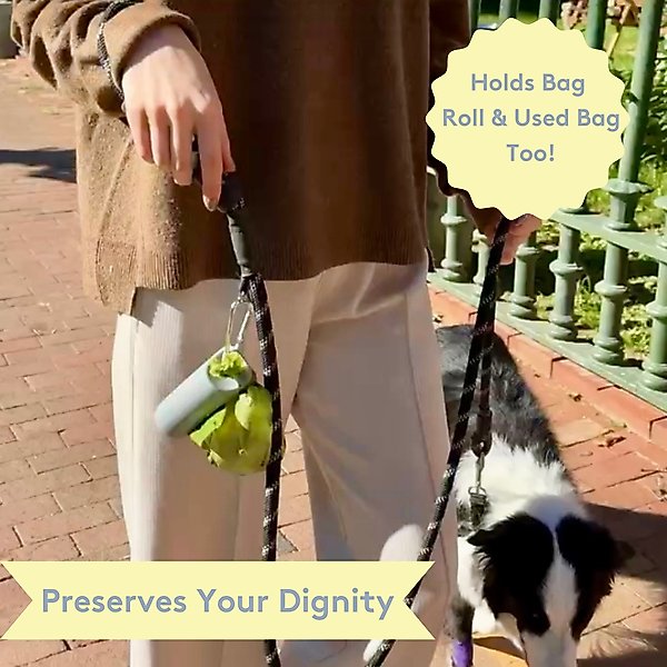 Show full view: Sweet Paws Double Duty Waste Hands-Free Poop Bag Holder, Small slide 2 of 10